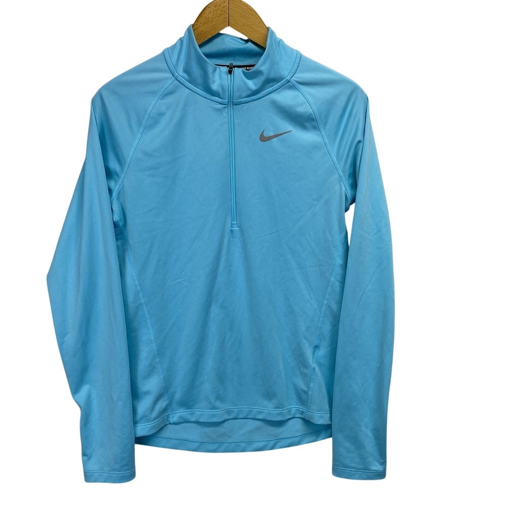 Nike‎ Running Dri-FIT Quarter-Zip Pullover Blue Small Long Sleeve Top